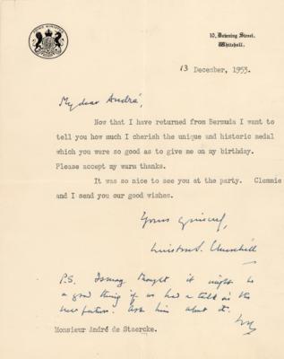 Lot #238 Winston Churchill Typed Letter Signed