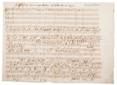 Lot #6217 Ludwig van Beethoven Autograph Musical Manuscript - Image 1