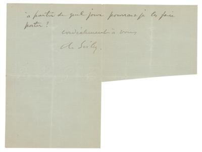 Lot #6032 Alfred Sisley Autograph Letter Signed - Image 2