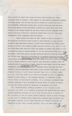 Lot #6075 Raymond Chandler Signed Contract for 'The Big Sleep' - Initialed 13 Times! - Image 4