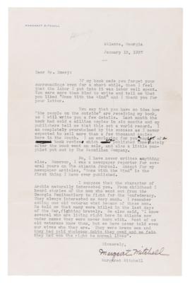 Lot #6125 Margaret Mitchell Typed Letter Signed on