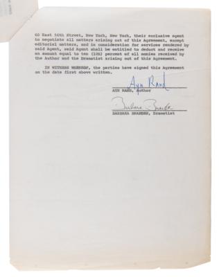 Lot #6133 Ayn Rand Signed Contract and Script for 'The Fountainhead' Stage Adaptation - Image 5