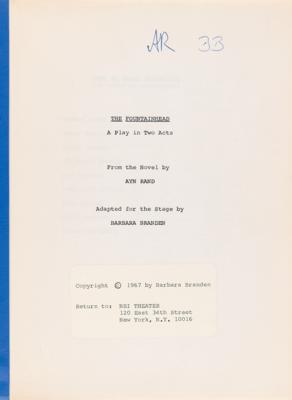 Lot #6133 Ayn Rand Signed Contract and Script for 'The Fountainhead' Stage Adaptation - Image 6