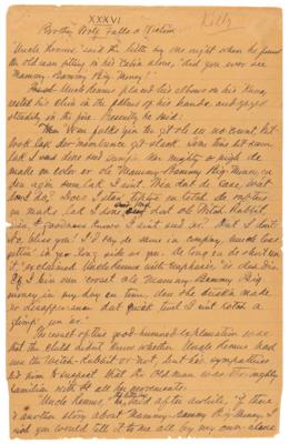 Lot #6099 Joel Chandler Harris Handwritten Manuscript for 'Br'er Wolf Falls a Victim' - Image 2