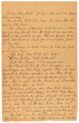 Lot #6099 Joel Chandler Harris Handwritten Manuscript for 'Br'er Wolf Falls a Victim' - Image 6