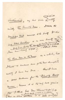 Lot #6155 H. G. Wells Handwritten Letter on His "Best Book," Commenting on The Invisible Man, The War of the Worlds, and Dr. Moreau - Image 2