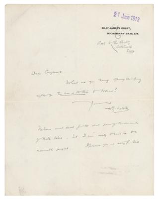 Lot #6203 H. G. Wells Autograph Letter Signed