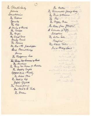 Lot #6122 W. Somerset Maugham Handwritten