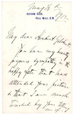 Lot #6109 Henry James Autograph Letter Signed - Image 1