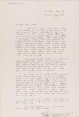 Lot #6126 Margaret Mitchell Typed Letter Signed on 'Gone With the Wind' - Image 2