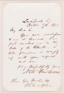 Lot #6180 Nathaniel Hawthorne Autograph Letter Signed - Image 2