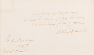 Lot #6210 William Wordsworth Autograph Quotation Signed from 'The Fountain' - Image 2