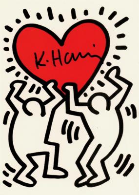 Lot #6015 Keith Haring Signed Postcard
