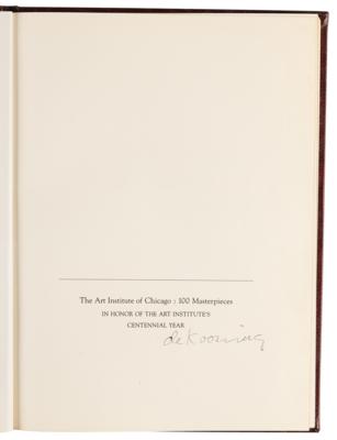 Lot #6002 Artists: Marc Chagall, Joan Miro, Ivan Albright, and Willem de Kooning Signed Book - The Art Institute of Chicago: 100 Masterpieces - Image 5