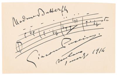Lot #6227 Giacomo Puccini Autograph Musical
