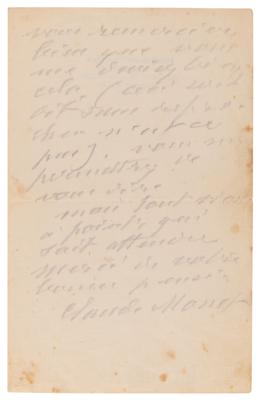 Lot #6022 Claude Monet Autograph Letter Signed - Image 2