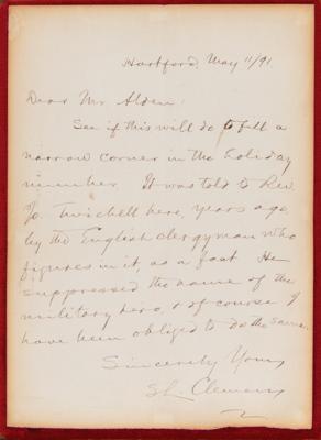 Lot #6081 Samuel L. Clemens Autograph Letter Signed, Submitting to Harper's Magazine - Image 2