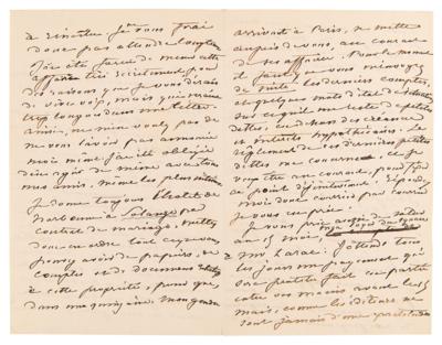 Lot #6136 George Sand Autograph Letter Signed on Frederic Chopin - Image 2