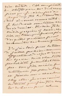 Lot #6136 George Sand Autograph Letter Signed on Frederic Chopin - Image 4