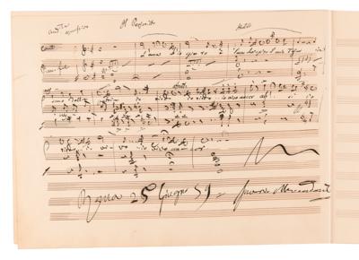 Lot #6221 Gaetano Donizetti, Gioachino Rossini, and Saverio Mercadante Autograph Musical Quotations Signed - Image 3