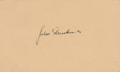 Lot #6202 John Steinbeck Signature