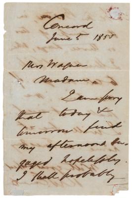 Lot #6173 Ralph Waldo Emerson Autograph Letter