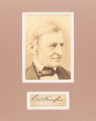 Lot #6174 Ralph Waldo Emerson Signature