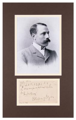 Lot #6223 Edward Elgar Autograph Musical Quotation