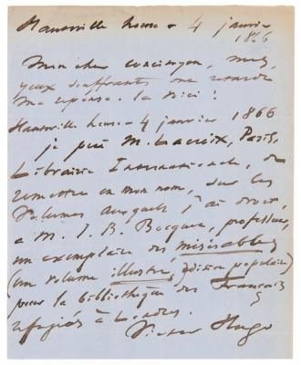 Lot #6104 Victor Hugo Autograph Letter Signed -