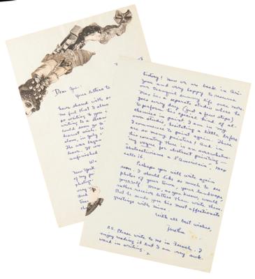 Lot #6033 Dorothea Tanning Autograph Letter Signed