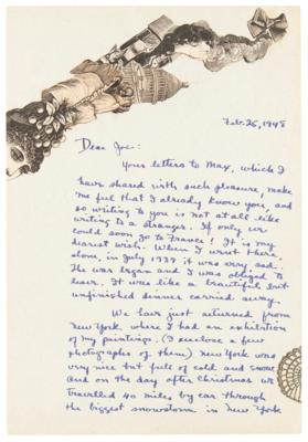 Lot #6033 Dorothea Tanning Autograph Letter Signed with Original Collages - Image 2