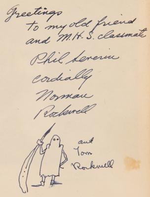 Lot #6028 Norman Rockwell Signed Book with Sketch - My Adventures as an Illustrator - Image 2