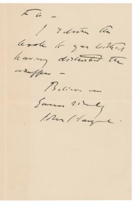 Lot #6062 John Singer Sargent Autograph Letter Signed - Image 2