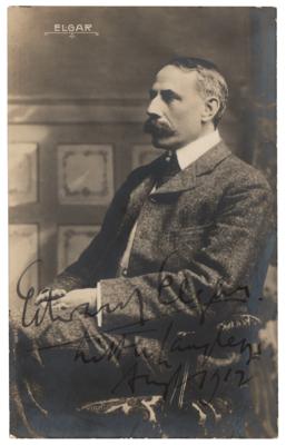Lot #6222 Edward Elgar Signed Photograph