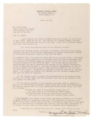 Lot #6128 Margaret Mitchell Typed Letter Signed on