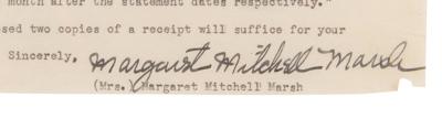 Lot #6128 Margaret Mitchell Typed Letter Signed on "the Hebrew translation rights to ‘Gone With The Wind'" - Image 2