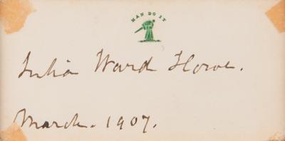 Lot #6184 Julia Ward Howe Signature - Image 2