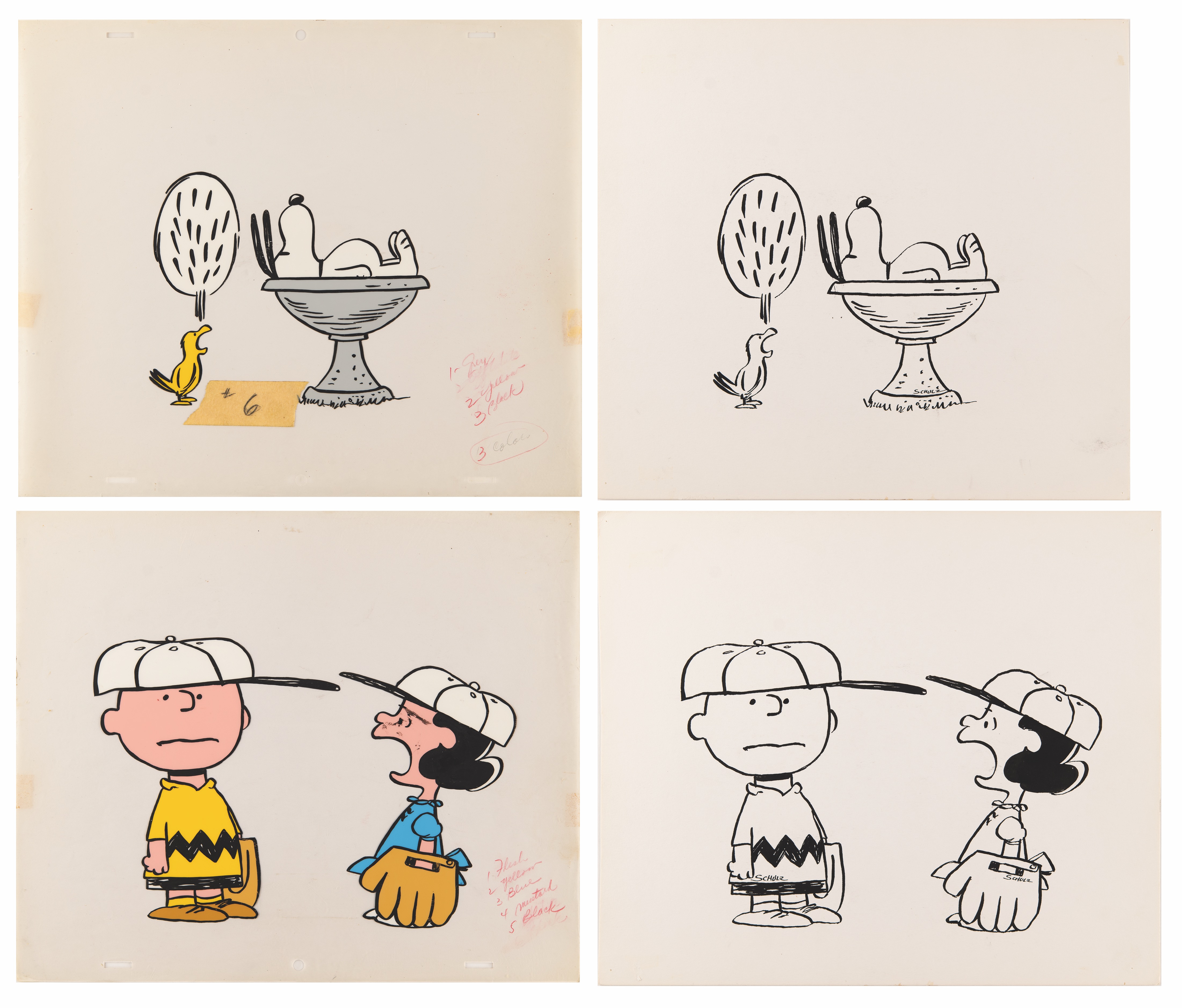 Lot #6030 Charles Schulz (13) Original 'Peanuts' Drawings for Tarzana's 'Snoopy Bridge' - Image 3