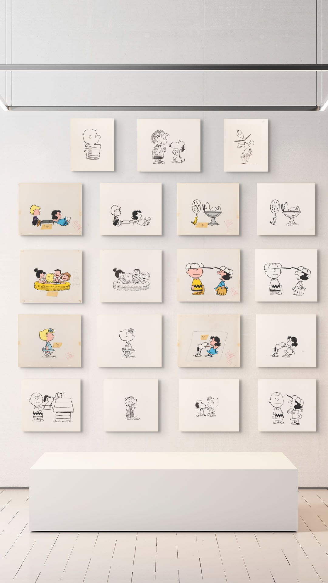 Lot #6030 Charles Schulz (13) Original 'Peanuts' Drawings for Tarzana's 'Snoopy Bridge' - Image 2