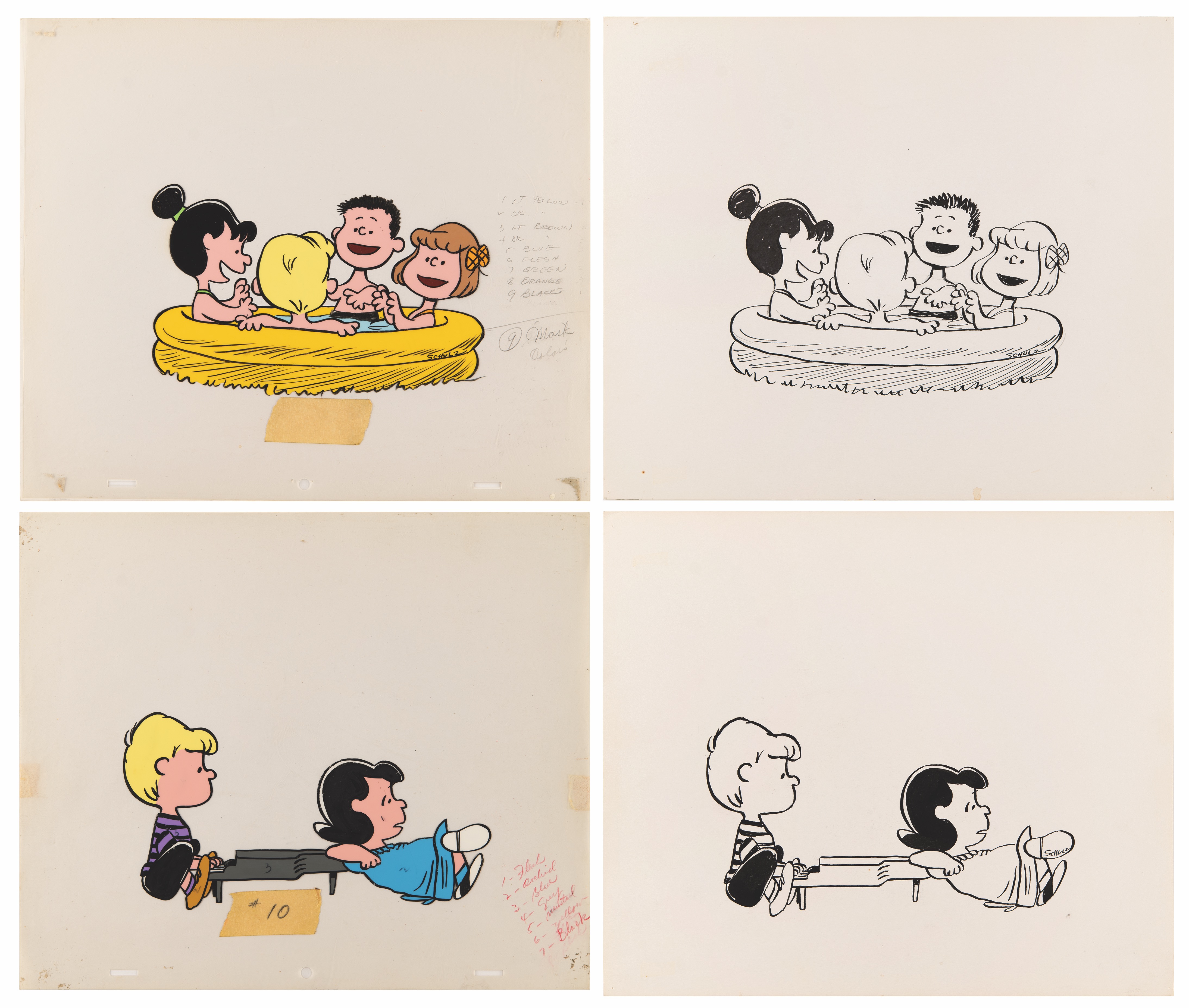 Lot #6030 Charles Schulz (13) Original 'Peanuts' Drawings for Tarzana's 'Snoopy Bridge' - Image 5
