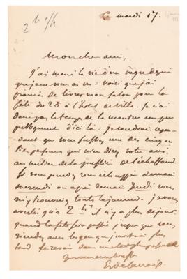 Lot #6008 Eugene Delacroix Autograph Letter Signed