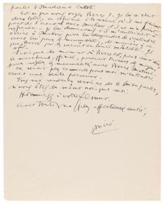 Lot #6018 Joan Miro Early and Lengthy Autograph Letter Signed - Image 4