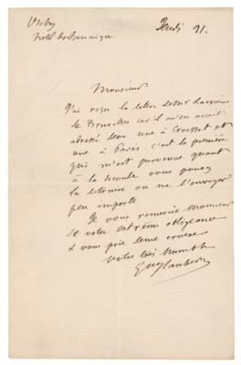 Lot #6094 Gustave Flaubert Autograph Letter Signed