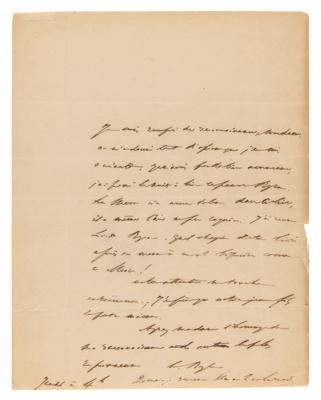 Lot #6146 Stendhal Autograph Letter Signed on Lord