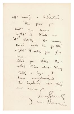 Lot #6159 J. M. Barrie Autograph Letter Signed - Image 2