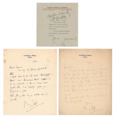 Lot #6170 Noel Coward (2) Autograph Letters Signed and (1) Typed Letter Signed - Image 1