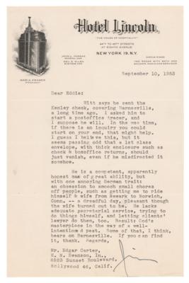 Lot #6164 James M. Cain Typed Letter Signed - Image 1