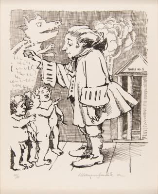 Lot #6138 Maurice Sendak Signed Ltd. Ed. Print - 'Magic Flute (Three Boys)' - Image 1