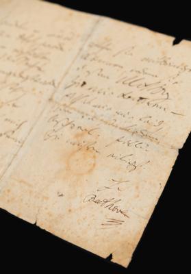 Lot #6218 Ludwig van Beethoven Autograph Letter Signed to His Secretary - Image 1