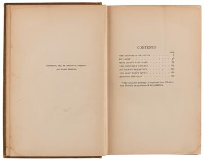 Lot #6076 Charles W. Chesnutt: The Conjure Woman (First Edition) - Image 3